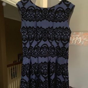 Purple and black dress